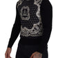 Dolce & Gabbana Black White Bandana Crewneck Pullover Sweater