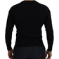 Dolce & Gabbana Black Wool Button Down Cardigan Sweater