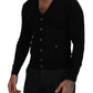 Dolce & Gabbana Black Wool Button Down Cardigan Sweater