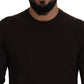 Dolce & Gabbana Brown Cashmere Crew Neck Pullover Sweater