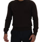 Dolce & Gabbana Brown Cashmere Crew Neck Pullover Sweater