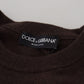 Dolce & Gabbana Brown Cashmere Crew Neck Pullover Sweater