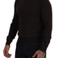 Dolce & Gabbana Brown Cashmere Crew Neck Pullover Sweater