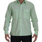 Dolce & Gabbana Mint Green Long Sleeves Button Down Shirt