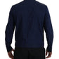 Dsquared² Dark Blue Cotton Collared Long Sleeves Casual Shirt