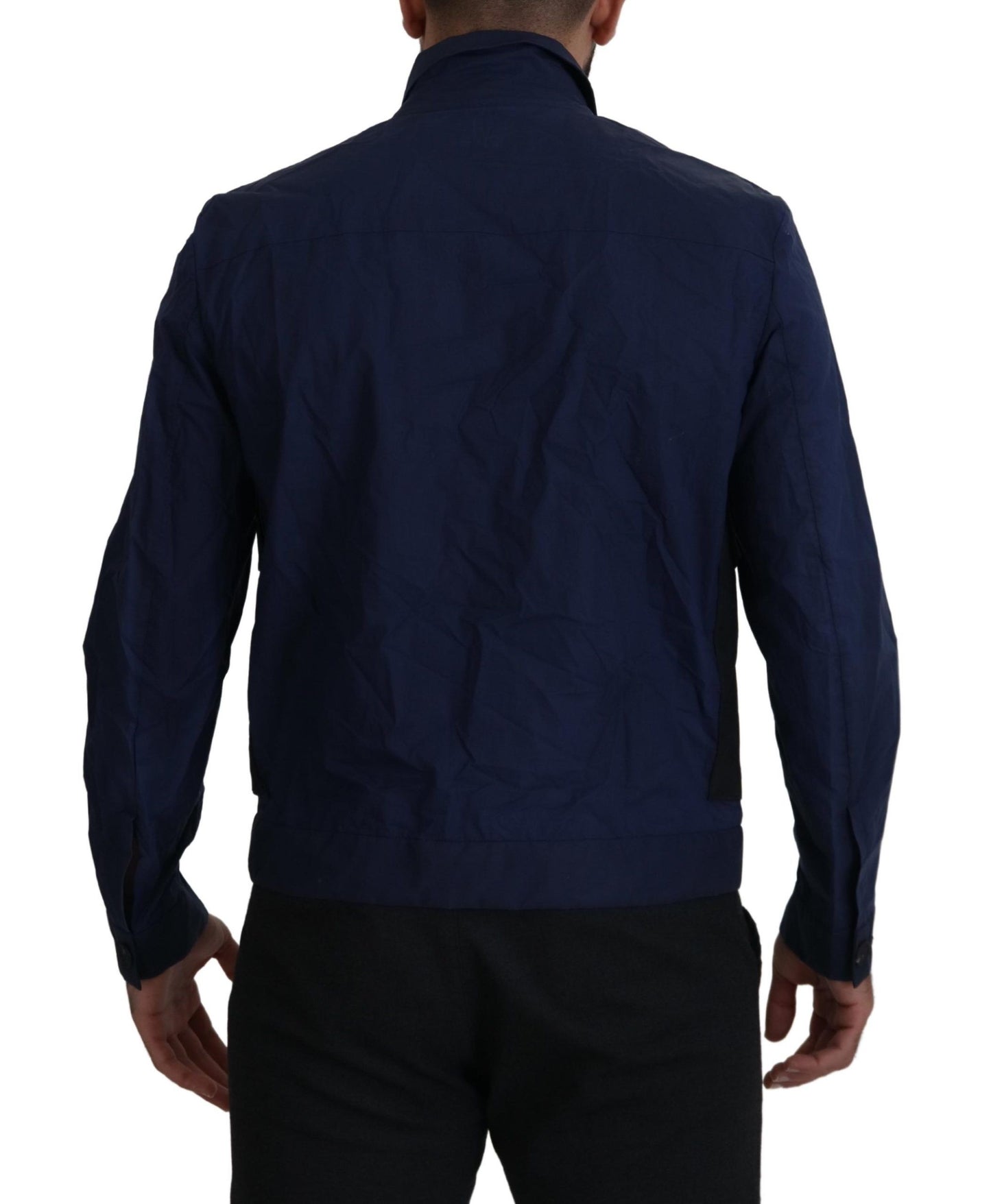 Dsquared² Dark Blue Cotton Collared Long Sleeves Casual Shirt