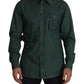 Dolce & Gabbana Dark Green Button Down Long Sleeves Shirt