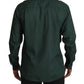 Dolce & Gabbana Dark Green Button Down Long Sleeves Shirt