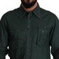 Dolce & Gabbana Dark Green Button Down Long Sleeves Shirt