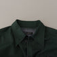 Dolce & Gabbana Dark Green Button Down Long Sleeves Shirt