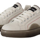 Dolce & Gabbana White Leather Logo Portofino Sneakers Shoes