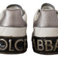 Dolce & Gabbana White Leather Logo Portofino Sneakers Shoes