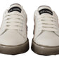 Dolce & Gabbana White Leather Logo Portofino Sneakers Shoes