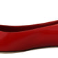 Dolce & Gabbana Red Leather Crystals Loafers Flats Shoes