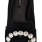 Dolce & Gabbana Chic Velvet Crystal-Embellished Loafers