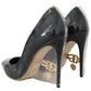 Dolce & Gabbana Black Leather Heels Pumps Plastic Wrapped Shoes