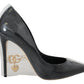 Dolce & Gabbana Black Leather Heels Pumps Plastic Wrapped Shoes