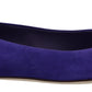 Dolce & Gabbana Purple Suede Crystals Loafers Flats Shoes