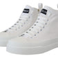 Dolce & Gabbana White Canvas Cotton High Tops Sneakers Shoes