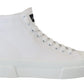 Dolce & Gabbana White Canvas Cotton High Tops Sneakers Shoes