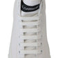 Dolce & Gabbana White Canvas Cotton High Tops Sneakers Shoes