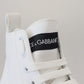 Dolce & Gabbana White Canvas Cotton High Tops Sneakers Shoes