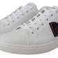 Dolce & Gabbana White Leather DG Logo Casual Sneakers Shoes