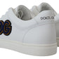 Dolce & Gabbana White Leather DG Logo Casual Sneakers Shoes