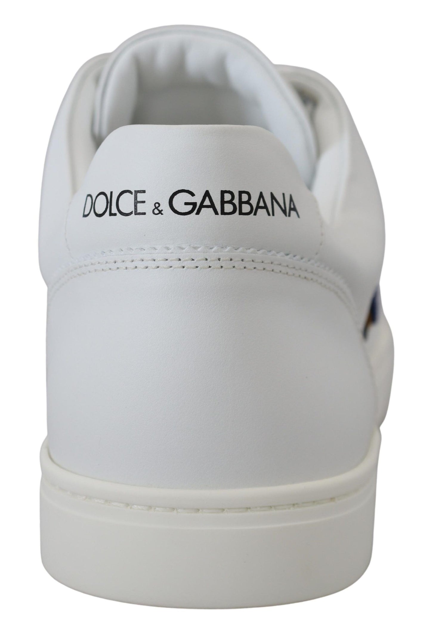 Dolce & Gabbana White Leather DG Logo Casual Sneakers Shoes