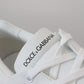 Dolce & Gabbana White Leather DG Logo Casual Sneakers Shoes