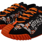 Dolce & Gabbana Black Orange Fabric Lace Up Sneakers NS1 Shoes