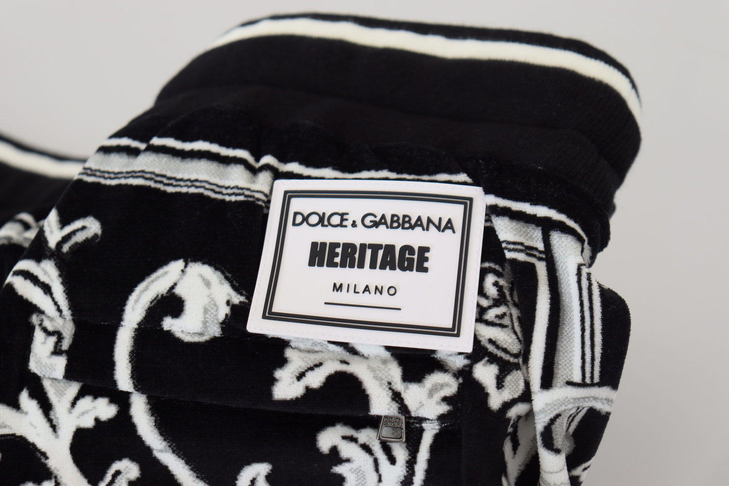 Dolce & Gabbana Black Cotton Heritage Sweatpants Jogging Pants