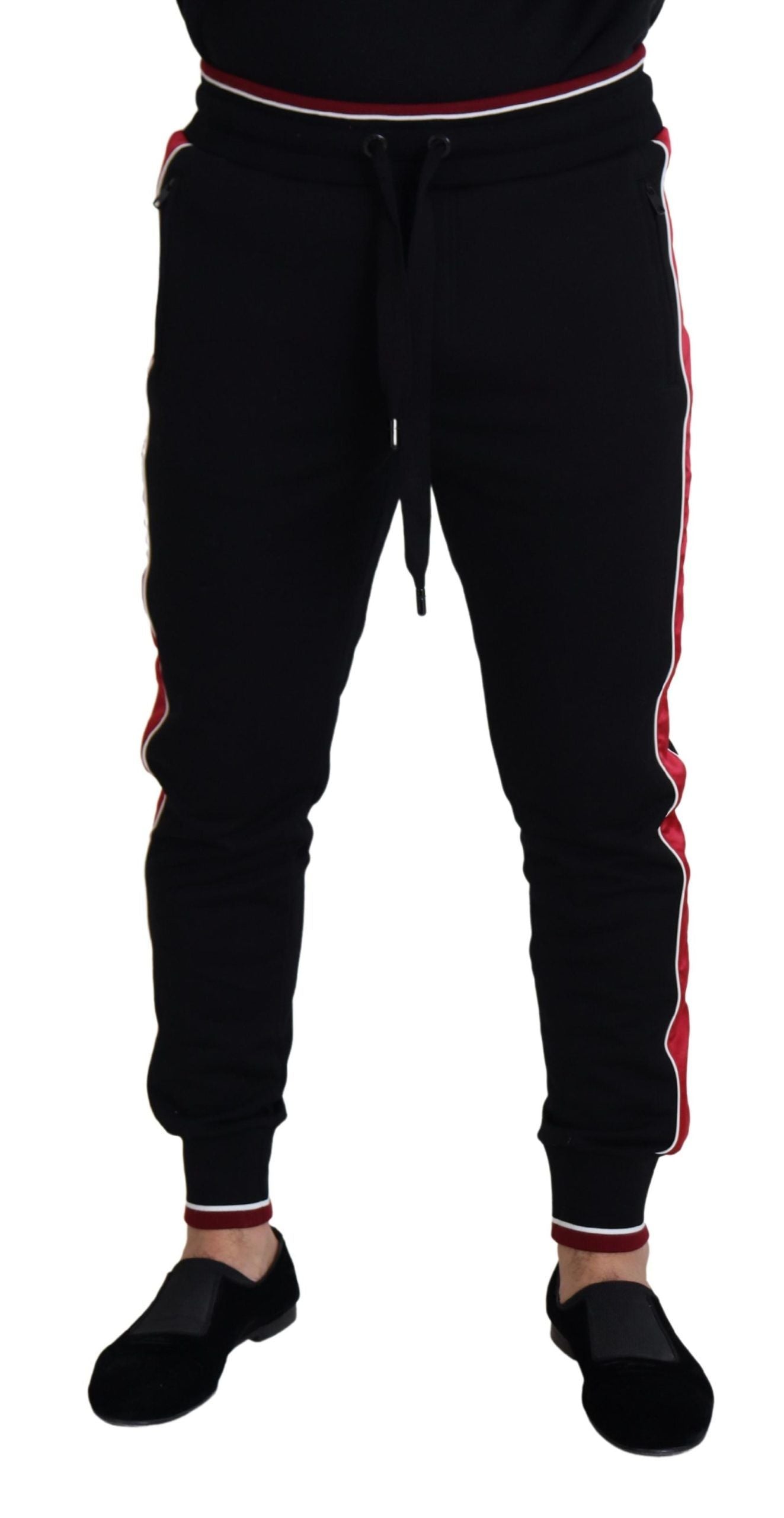 Dolce & Gabbana Black Cotton Logo Sweatpants Jogging Pants