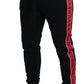 Dolce & Gabbana Black Cotton Logo Sweatpants Jogging Pants