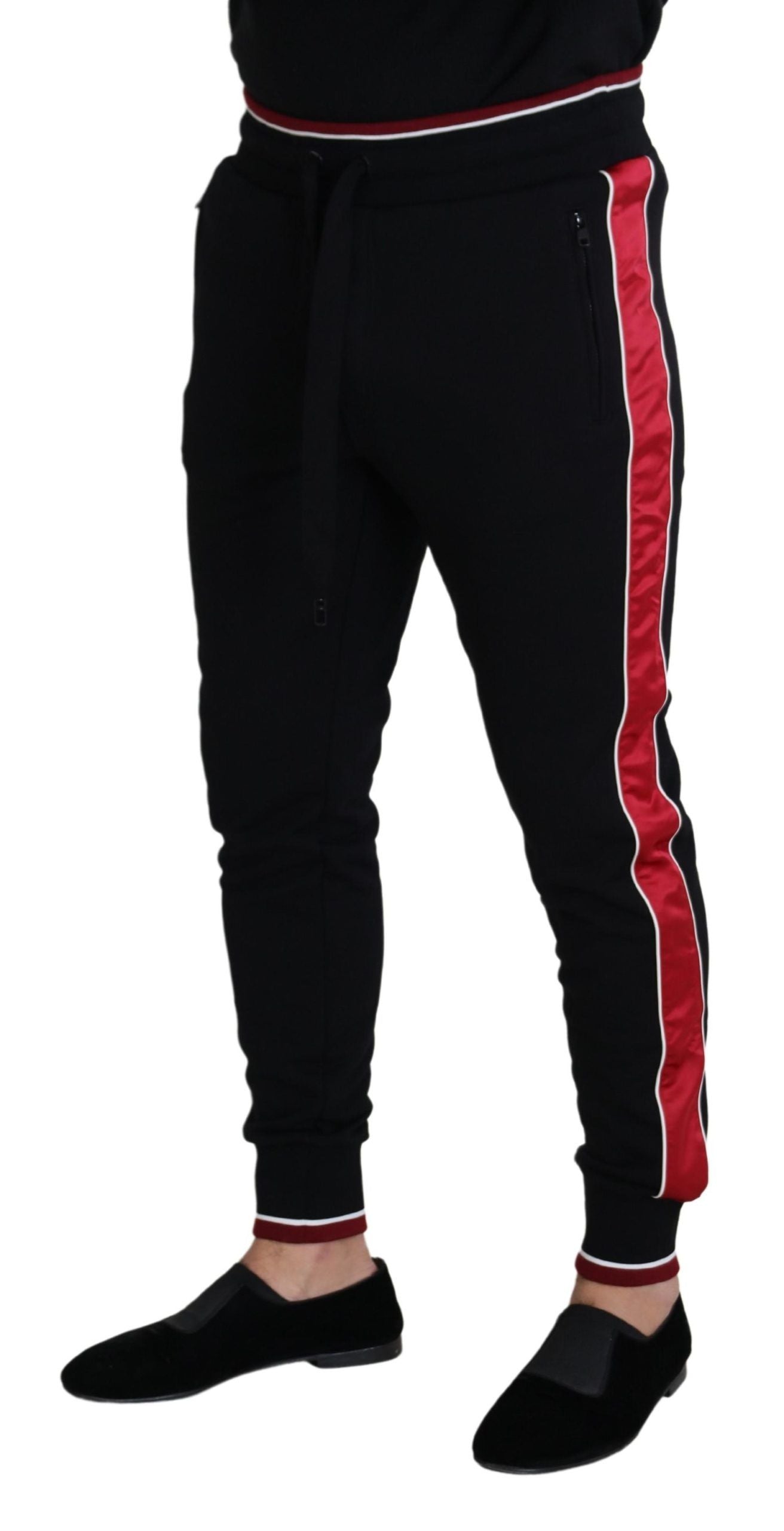 Dolce & Gabbana Black Cotton Logo Sweatpants Jogging Pants