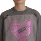 Dolce & Gabbana Grey Heart Pink Limited Edition Top T-shirt