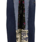 Dolce & Gabbana Multicolor Patchwork DG Fashion Wide Leg Denim Pant