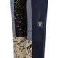 Dolce & Gabbana Multicolor Patchwork DG Fashion Wide Leg Denim Pant