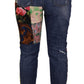 Dolce & Gabbana Blue Patchwork High Waist Denim Jeans