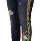 Dolce & Gabbana Blue Patchwork High Waist Denim Jeans