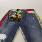 Dolce & Gabbana Blue Patchwork High Waist Denim Jeans