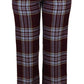 Dolce & Gabbana Gray Checked High Waist Cropped Trouser Pants