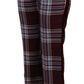 Dolce & Gabbana Gray Checked High Waist Cropped Trouser Pants