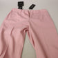 Dolce & Gabbana Pink Mid Waist Straight Leg Trouser Pants