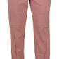 Dolce & Gabbana Pink Mid Waist Straight Leg Trouser Pants