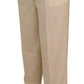 Dolce & Gabbana Ivory High Waist Cropped Folded Hem Trousers Pants