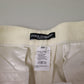 Dolce & Gabbana Ivory High Waist Cropped Folded Hem Trousers Pants