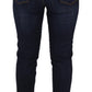 Dolce & Gabbana Blue Cotton High Waist Skinny Denim Jeans