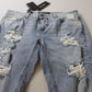 Dolce & Gabbana Blue Cotton Stretch Skinny Low Waist Denim Jeans