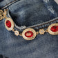 Dolce & Gabbana Blue Denim Crystal Embellished Jeans